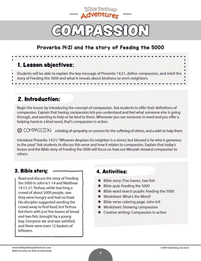 Compassion: Bible Activity Book for Kids (PDF)