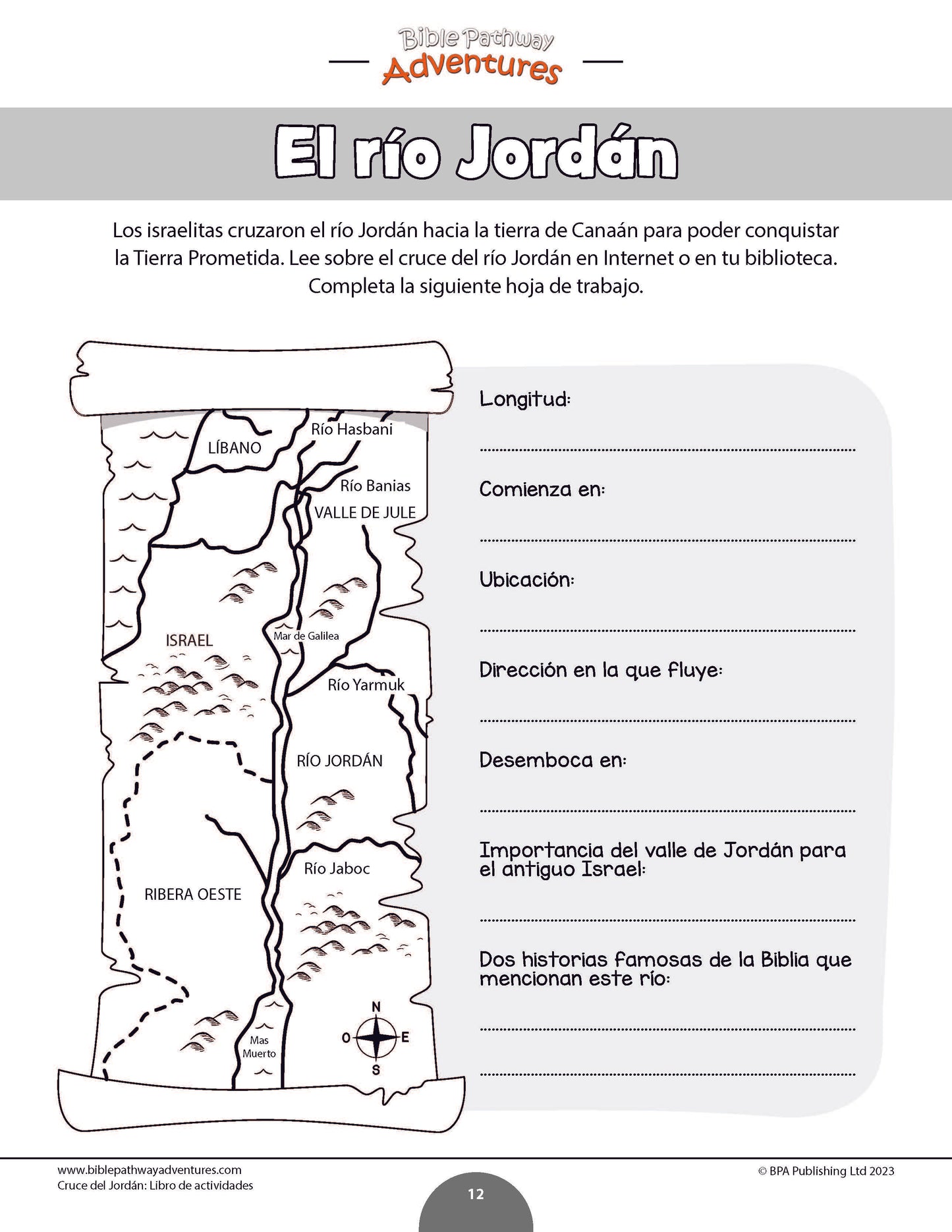 Cruce del Jordán: Libro de actividades
