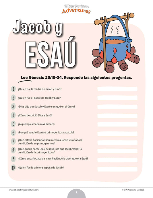 Cuestionario bíblico de Jacob y Esaú