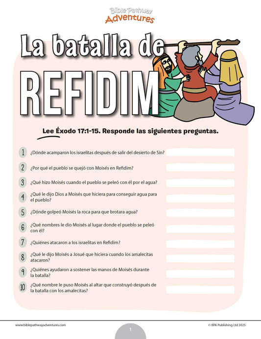 Cuestionario bíblico de la batalla en Refidim