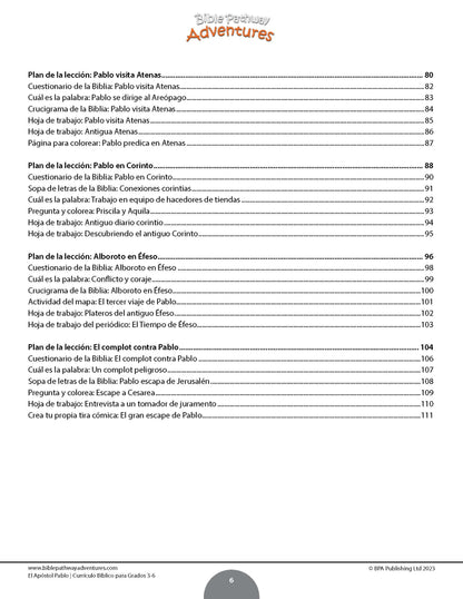 PAQUETE: Libros de actividades del apóstol Pablo (grados 3-6)