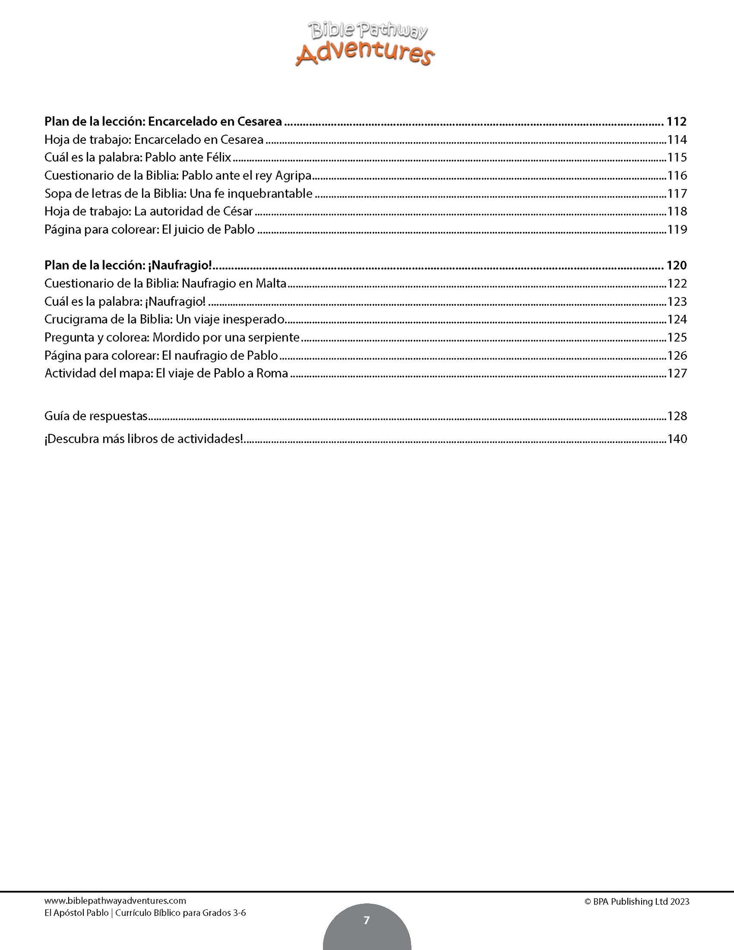 PAQUETE: Libros de actividades del apóstol Pablo (grados 3-6)
