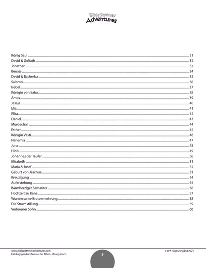 Lieblingsgeschichten aus der Bibel – Übungsbuch