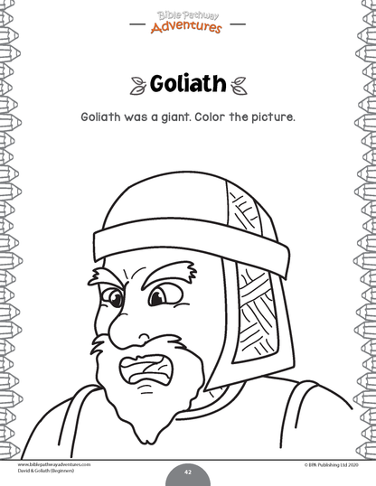 David and Goliath Activity Book for Beginners (paperback)