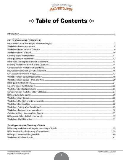 Day of Atonement Activity Book (PDF)
