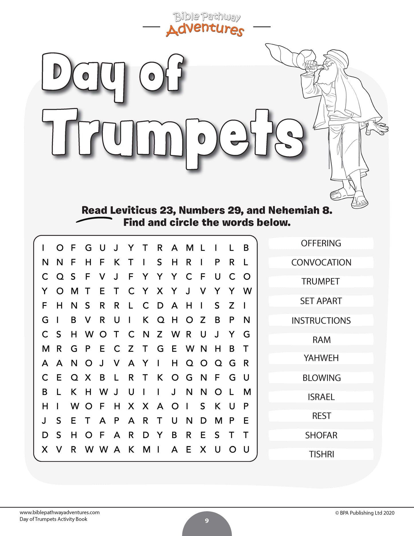 Day of Trumpets (Yom Teru'ah) Activity Book (PDF)