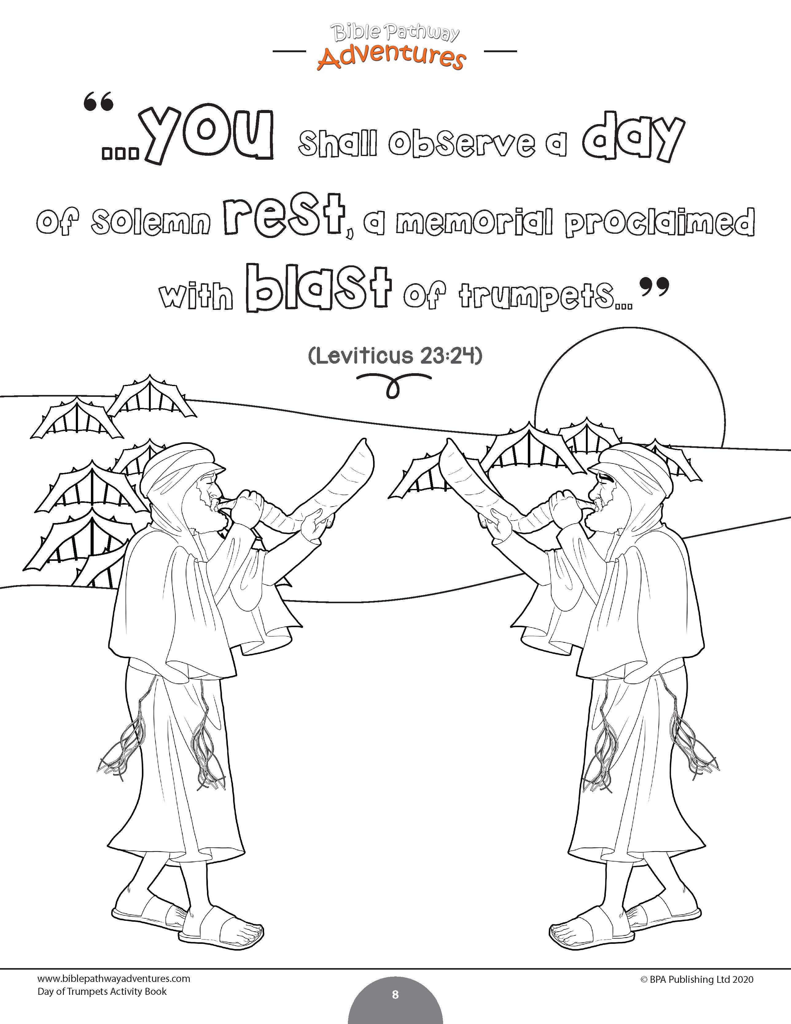 Day of Trumpets (Yom Teru'ah) Activity Book (PDF) – Bible Pathway ...