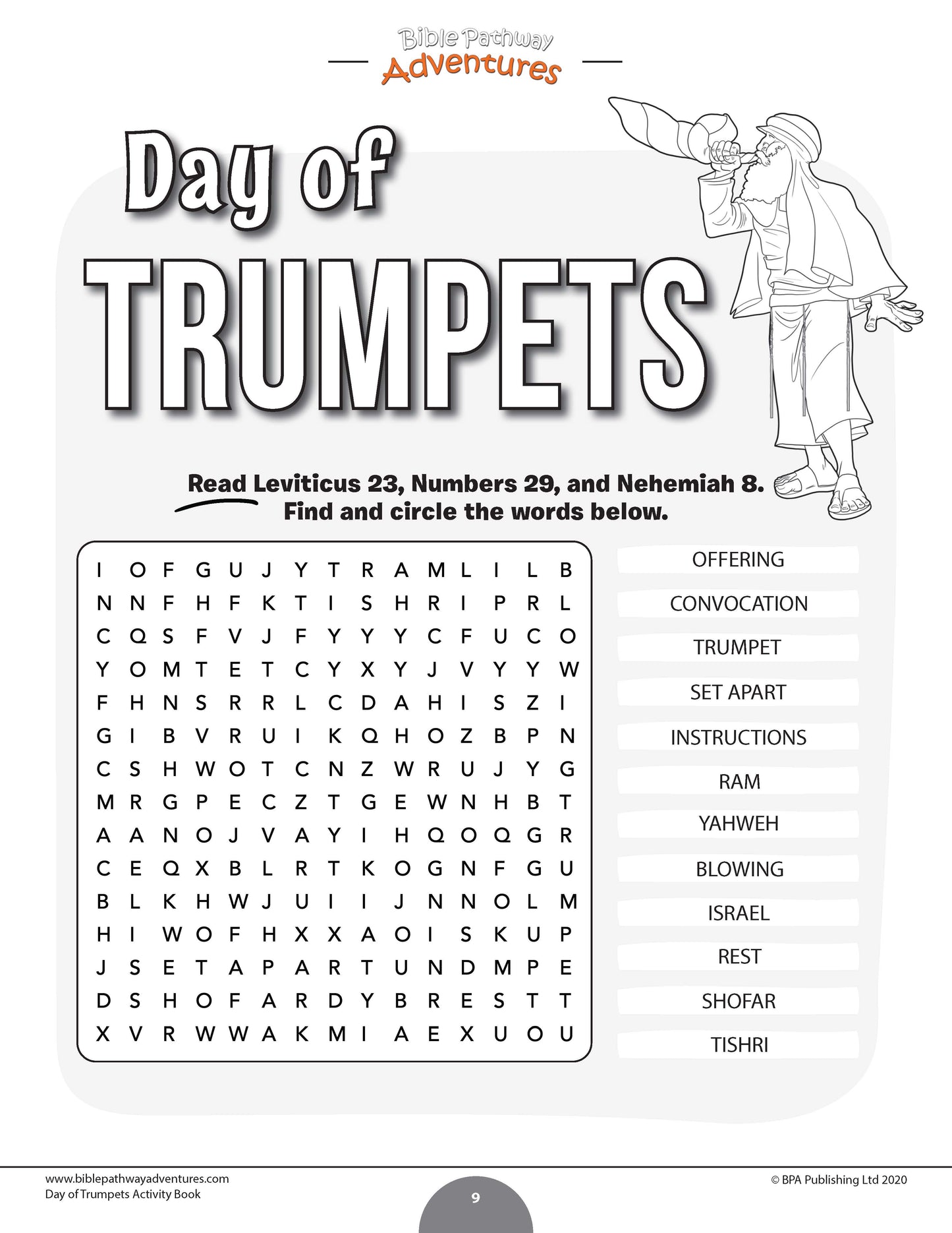 Day of Trumpets (Yom Teru'ah) Activity Book (PDF)