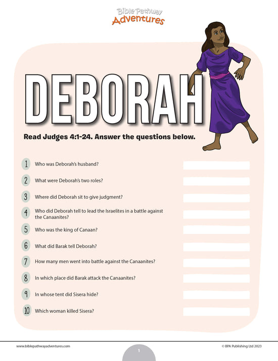 Deborah quiz (PDF) – Bible Pathway Adventures