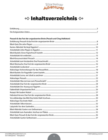 Table of contents for a book or resource with chapter titles and page numbers.