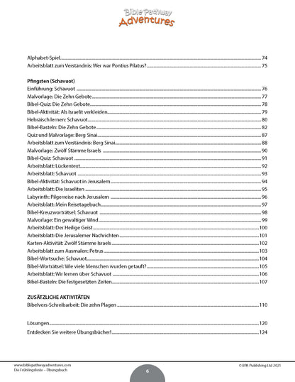 Die Frühlingsfeste - Übungsbuch