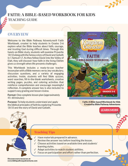 Faith: A Bible-based Workbook for Kids (PDF)