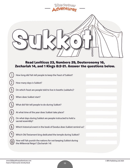 Feast of Tabernacles (Sukkot) Activity Book (PDF)