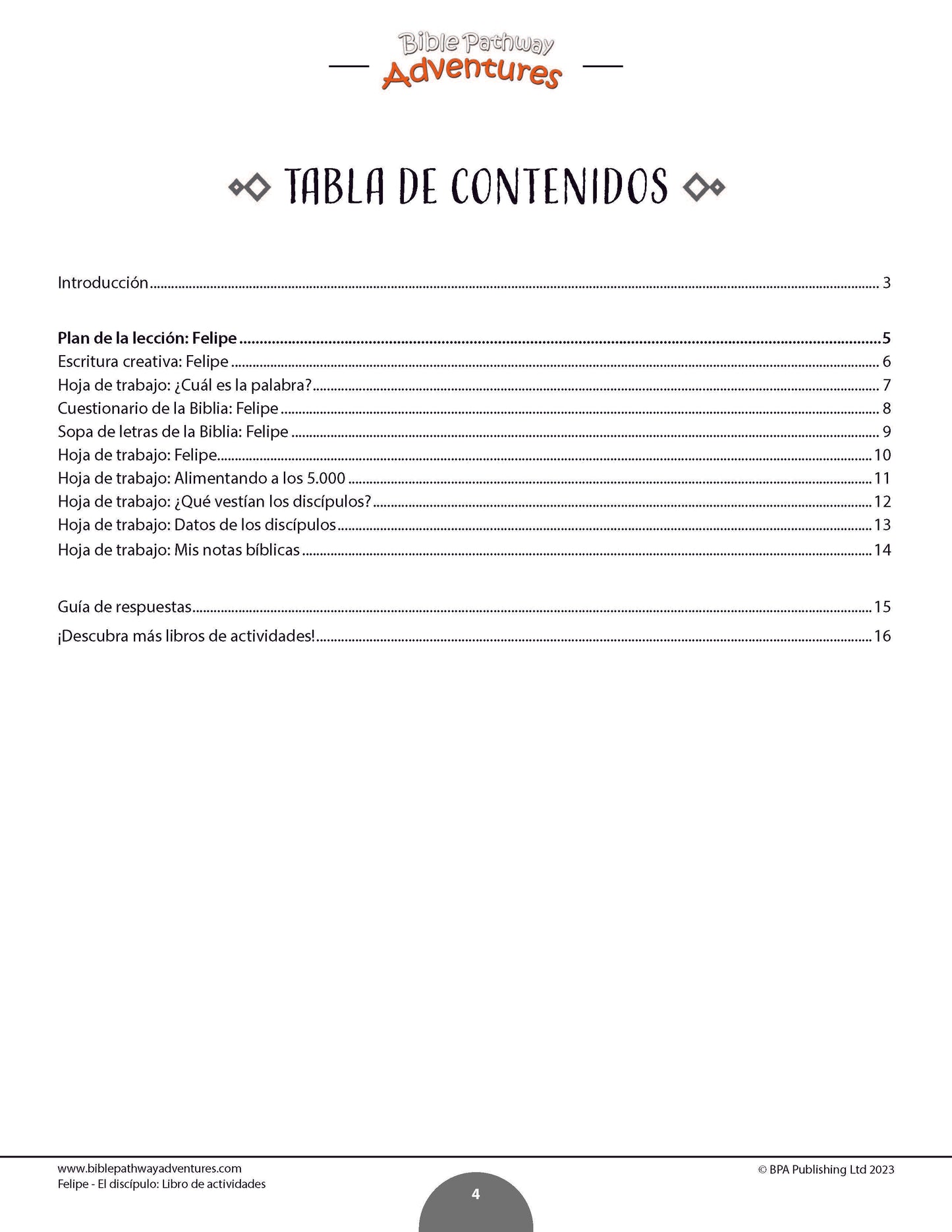 Felipe - El discípulo: Libro de actividades