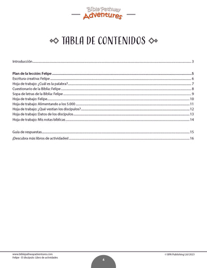 Felipe - El discípulo: Libro de actividades (PDF)