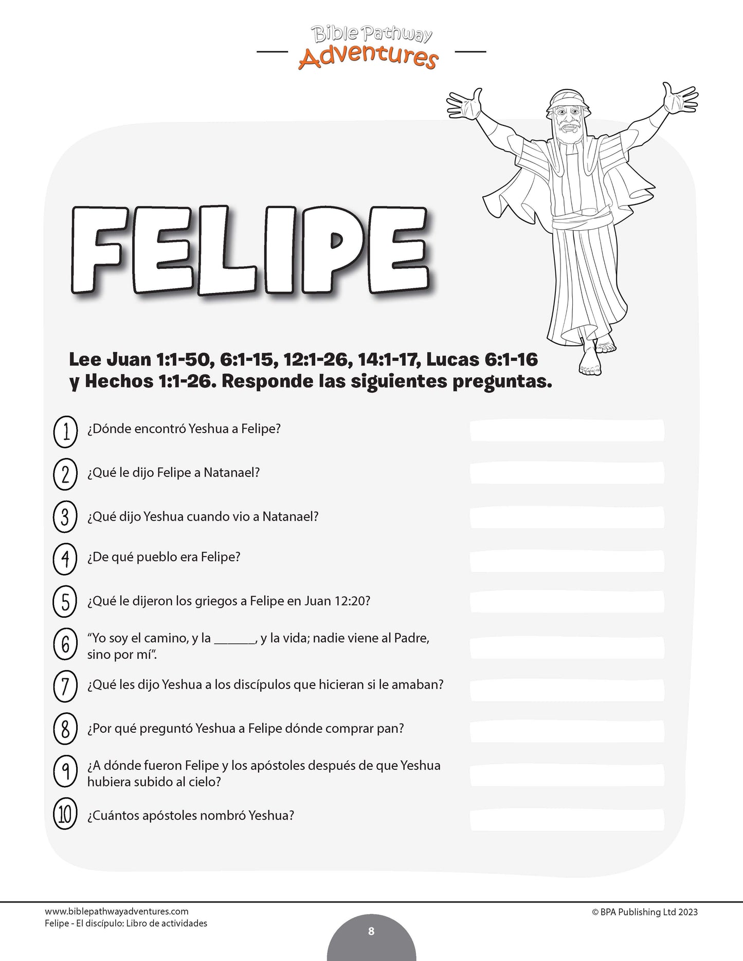 Felipe - El discípulo: Libro de actividades (PDF)
