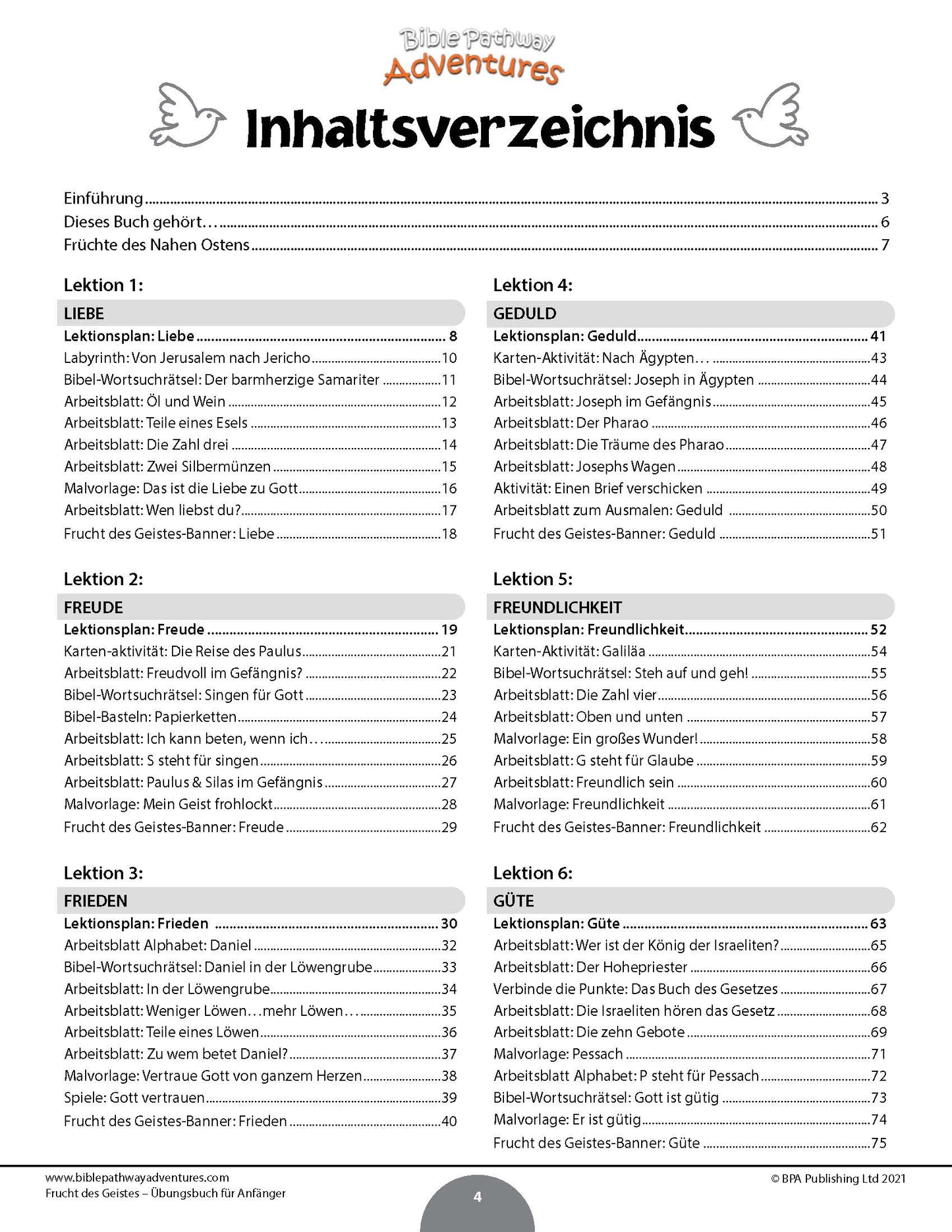 Frucht des Geistes - Übungsbuch für Anfänger