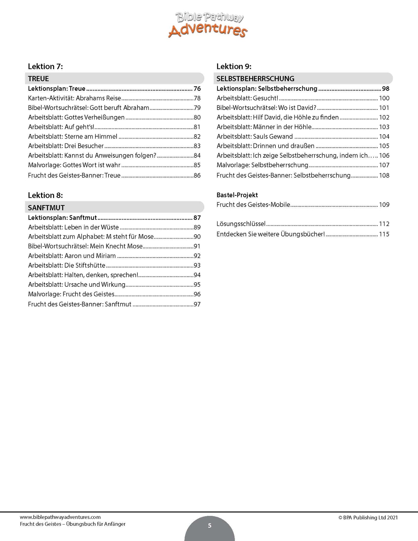 Frucht des Geistes - Übungsbuch für Anfänger