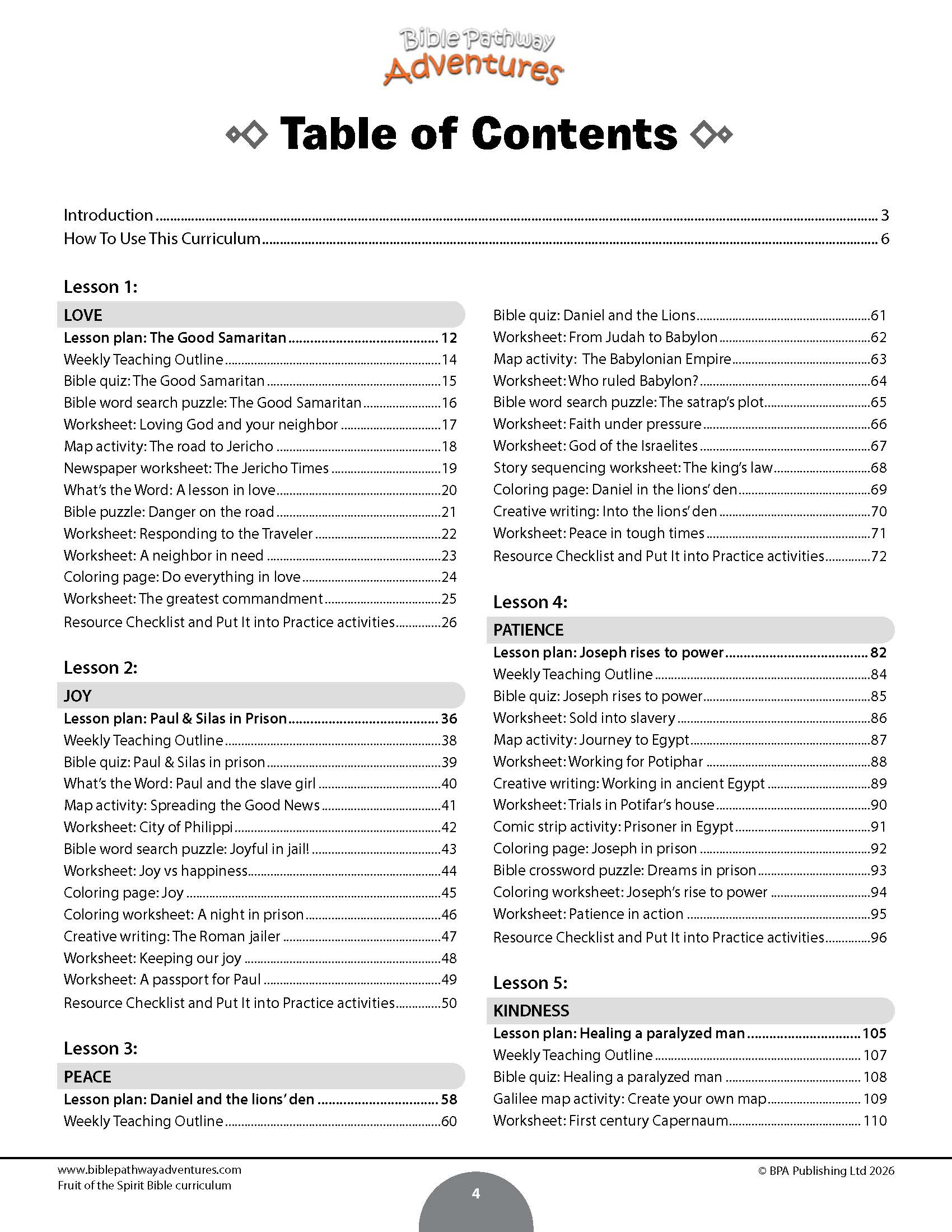 Fruit of the Spirit | Bible Curriculum for Character Development (Grades 3-6) 
