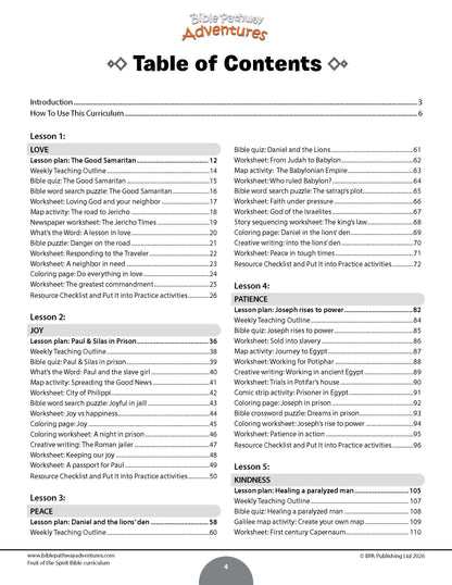 Fruit of the Spirit | Bible Curriculum for Character Development (Grades 3-6) 
