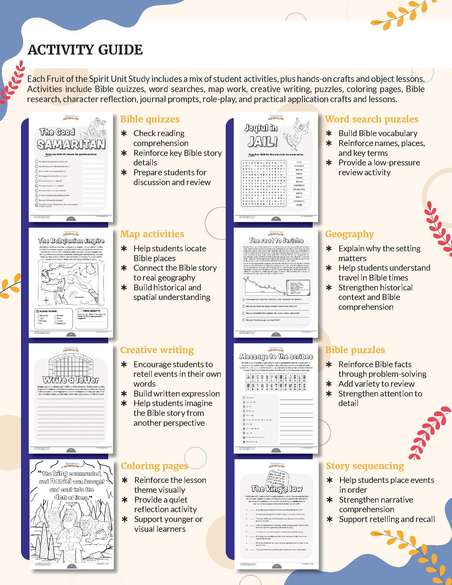 Fruit of the Spirit | Bible Curriculum for Character Development (Grades 3-6) Teaching Guide