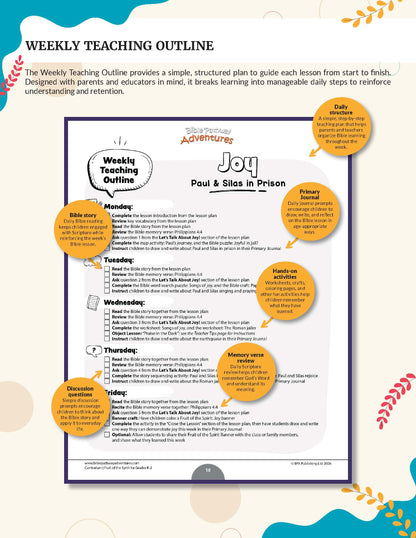 Joy | Fruit of the Spirit Complete Bible Lesson for Grades K-2