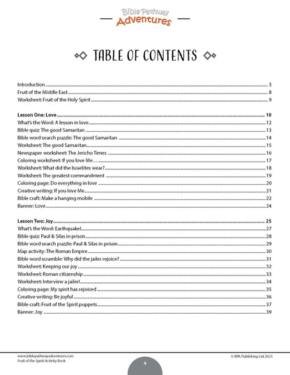 Fruit of the Spirit Activity Book (PDF)