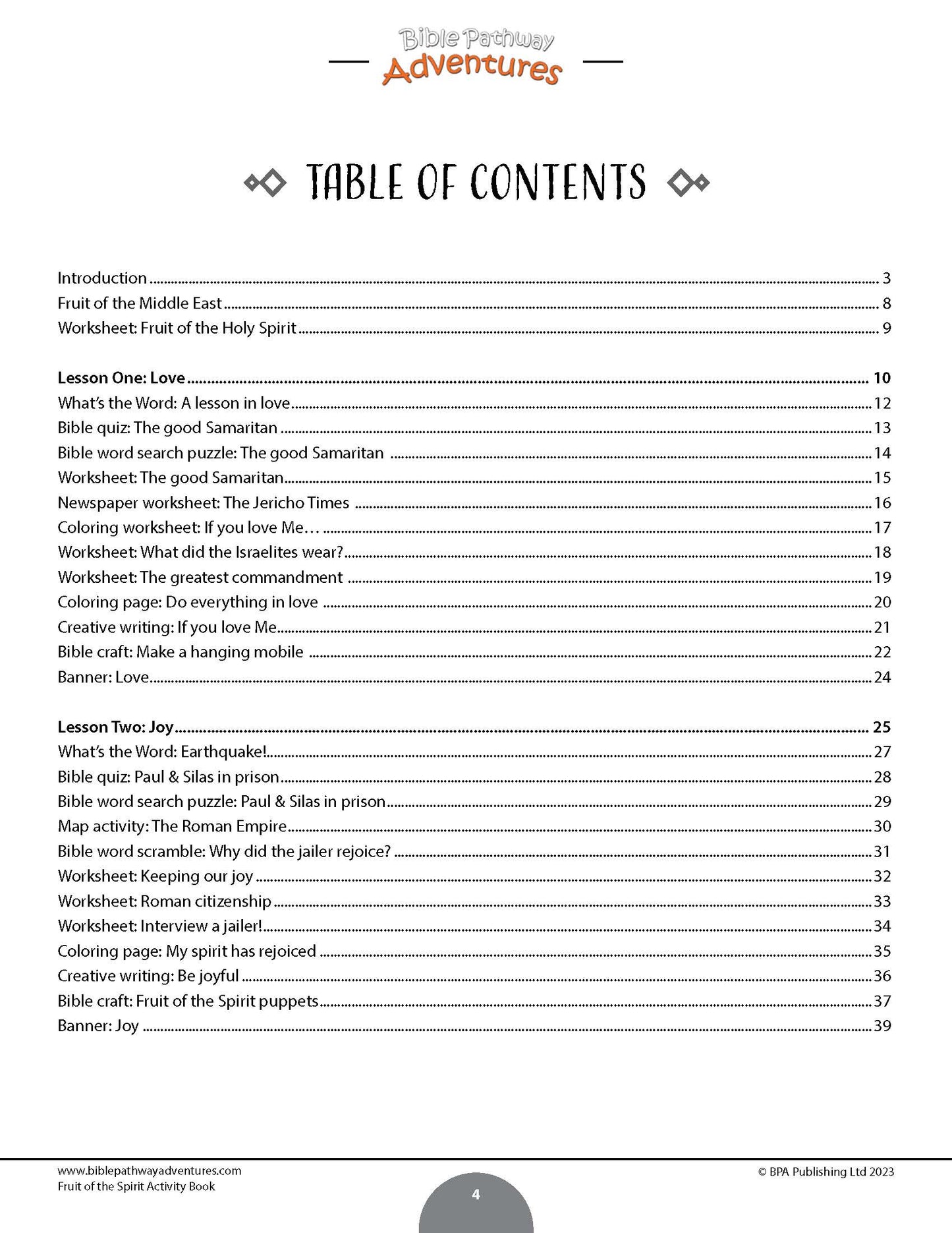 Fruit of the Spirit Activity Book (PDF)