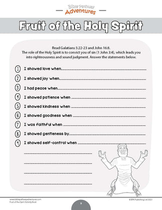 Fruit of the Spirit Activity Book (PDF) – Bible Pathway Adventures