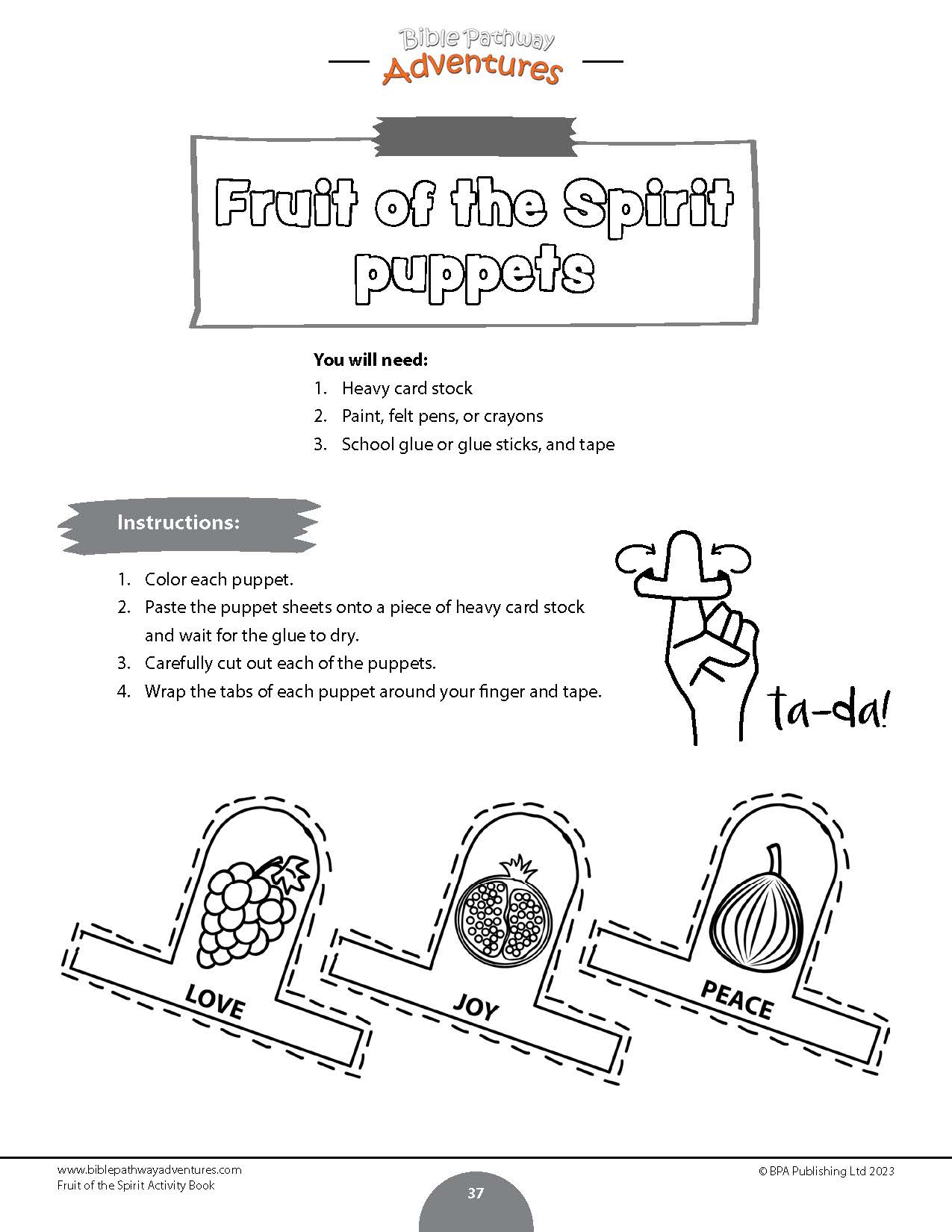 Fruit of the Spirit Activity Book (paperback)
