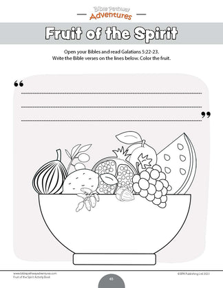 Fruit of the Spirit Activity Book (PDF) – Bible Pathway Adventures