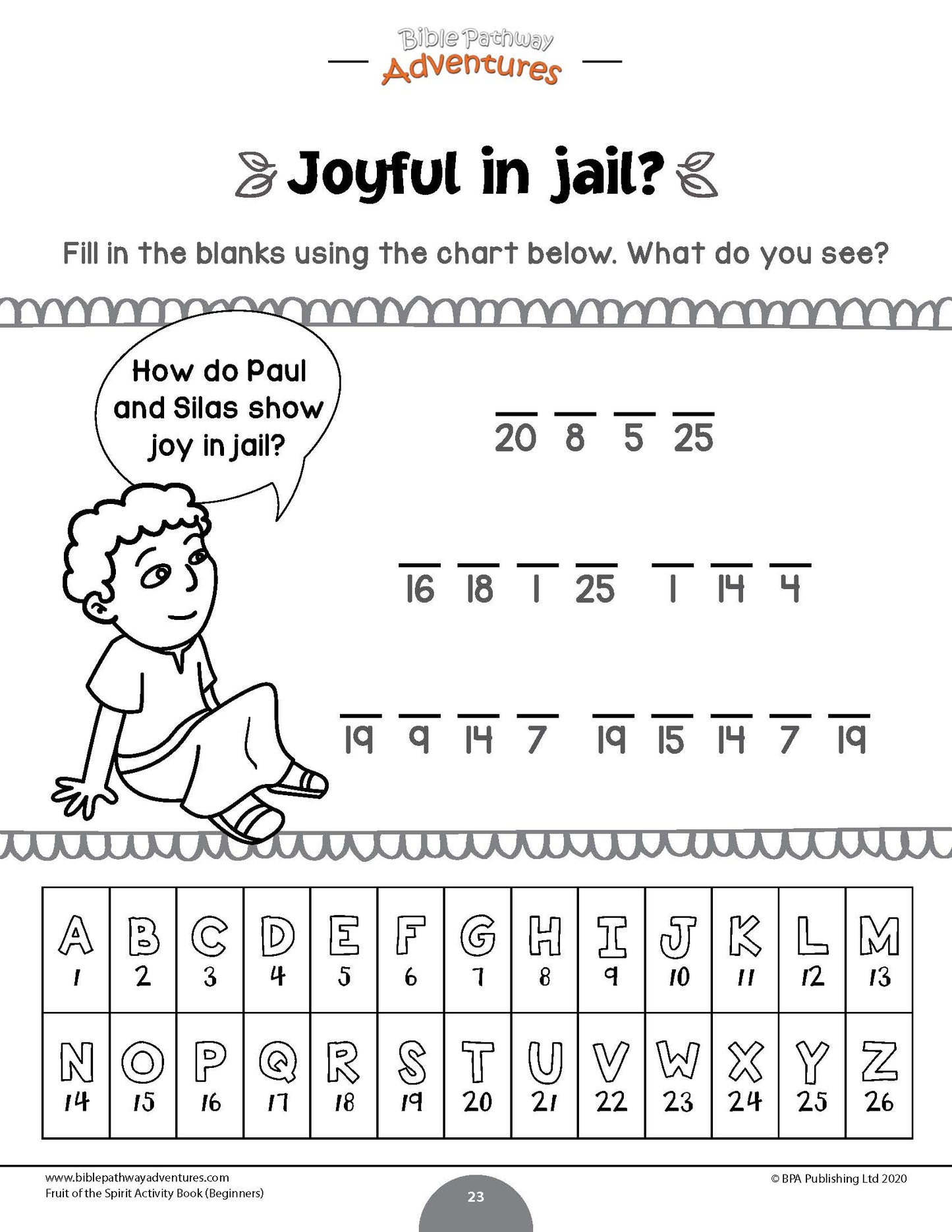 Fruit of the Spirit Activity Book for Beginners