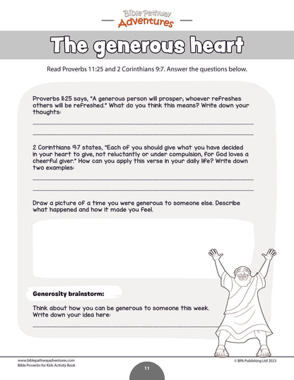 Generosity: Bible Activity Book for Kids (PDF)
