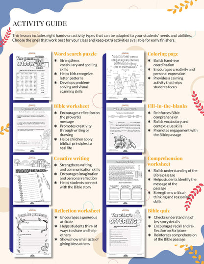 Generosity: A Bible-based Workbook for Kids (PDF)