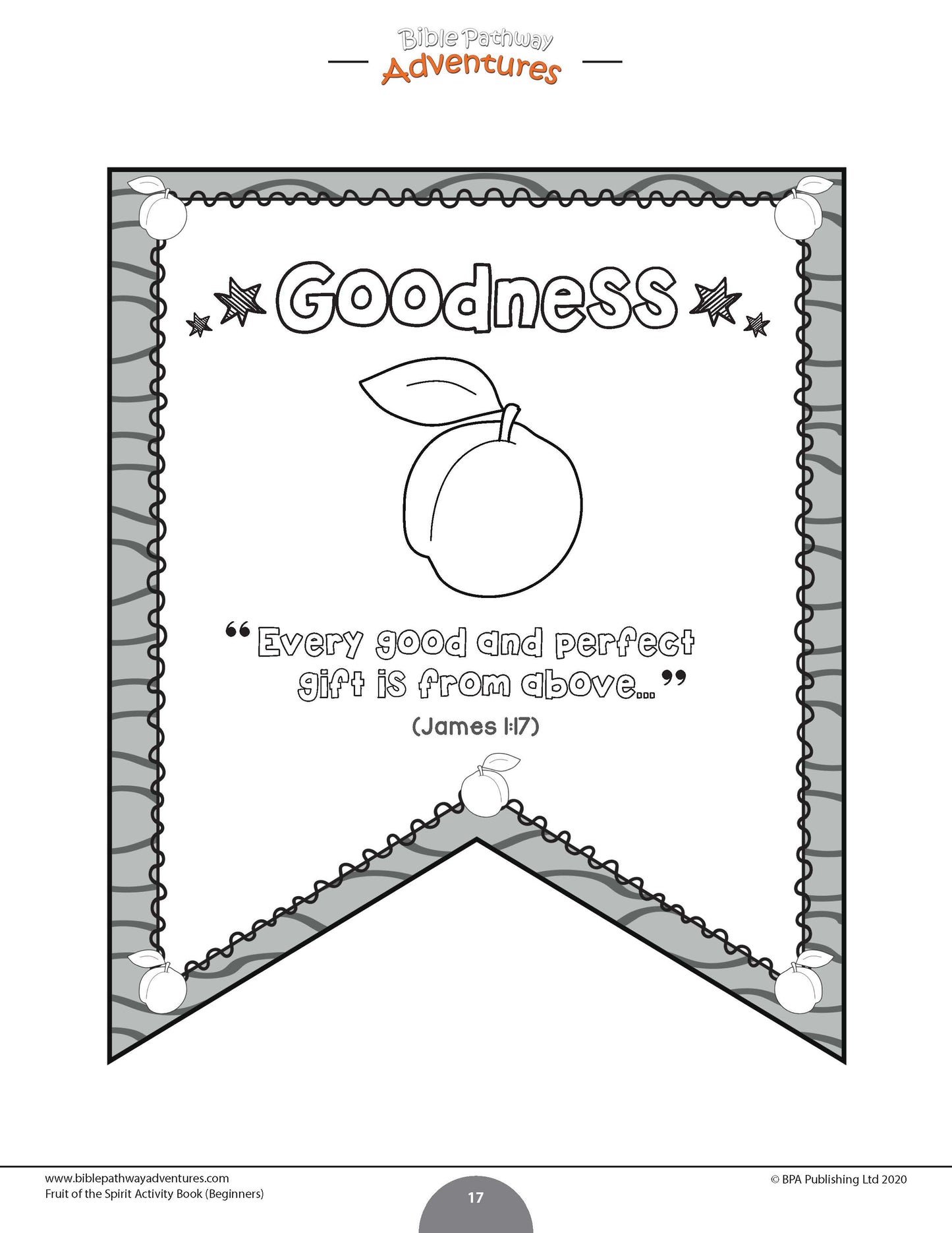 Goodness: Fruit of the Spirit Activity Book for Beginners (PDF)