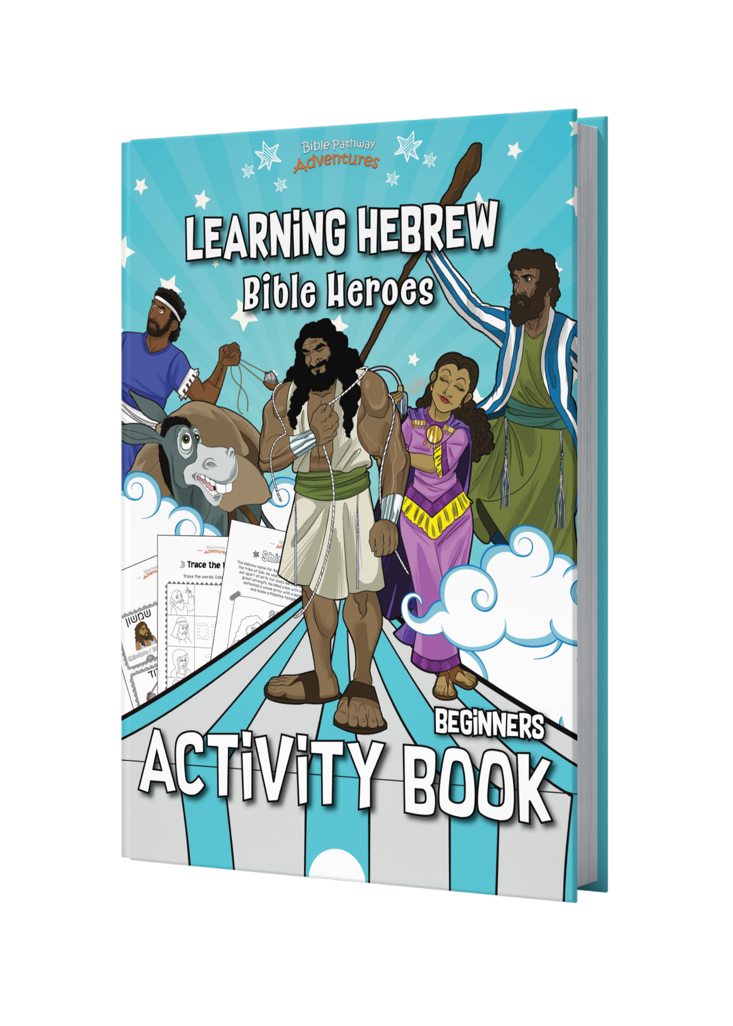 Learning Hebrew: Bible Heroes Activity Book  book cover