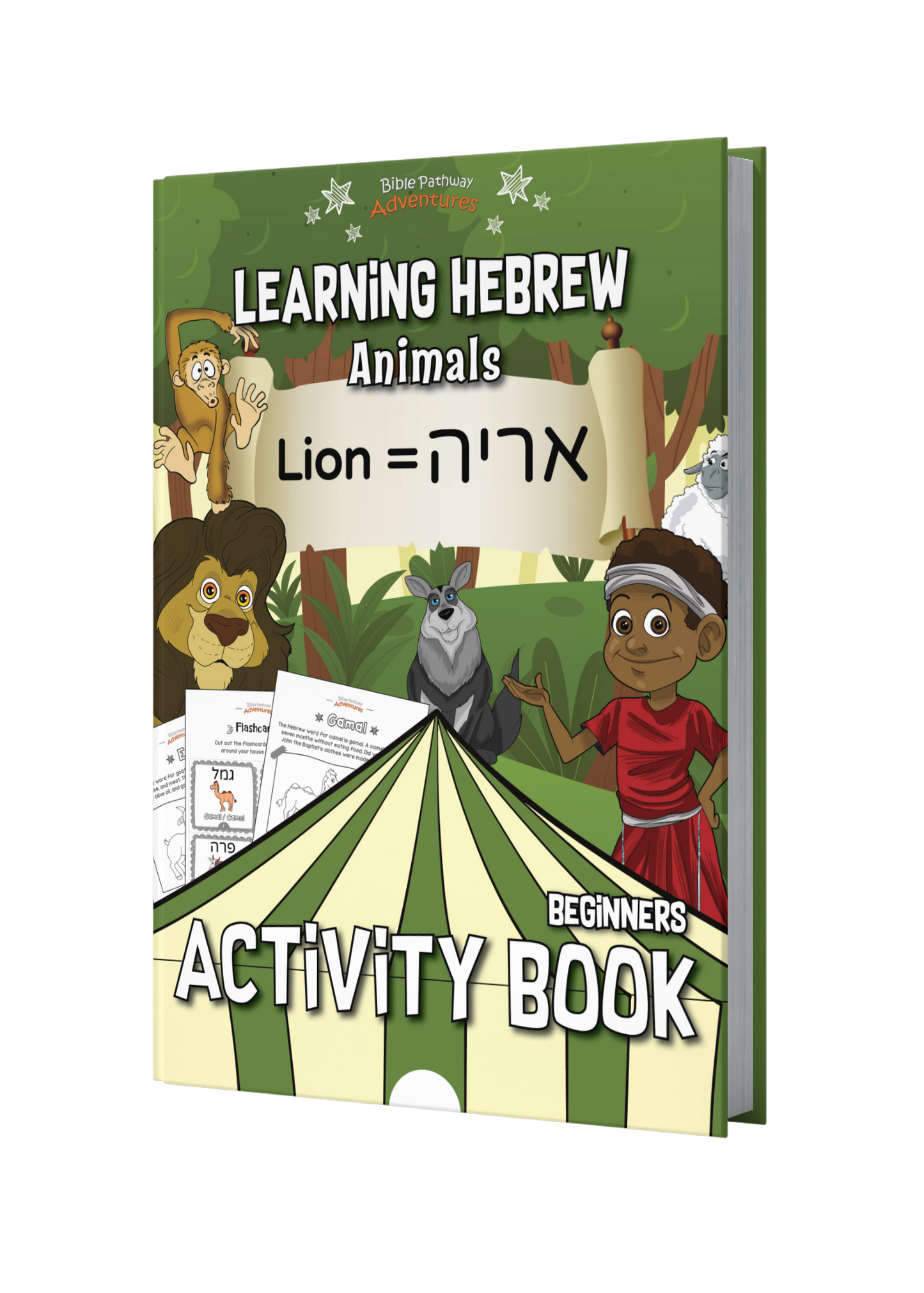 Learning Hebrew: Animals Activity Book (paperback)