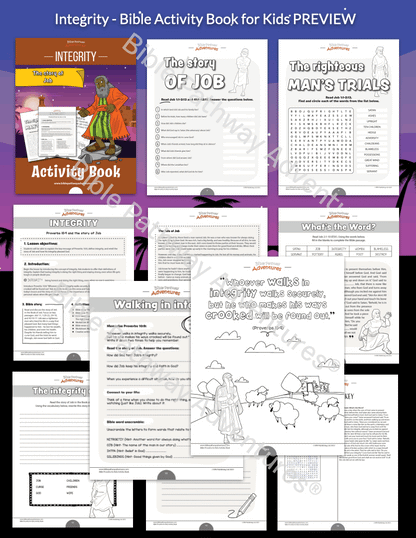Integrity: Bible Activity Book for Kids (PDF)