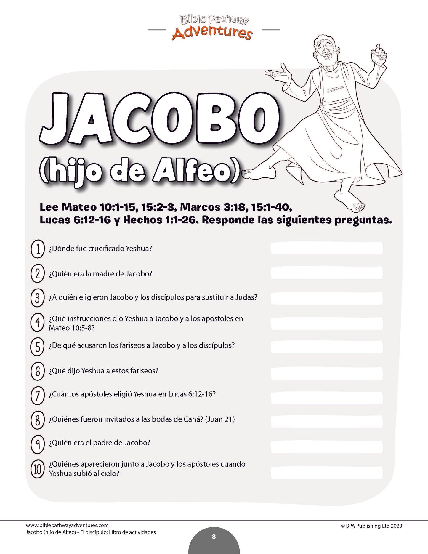Jacobo (hijo de Alfeo) - El discípulo: Libro de actividades (PDF)