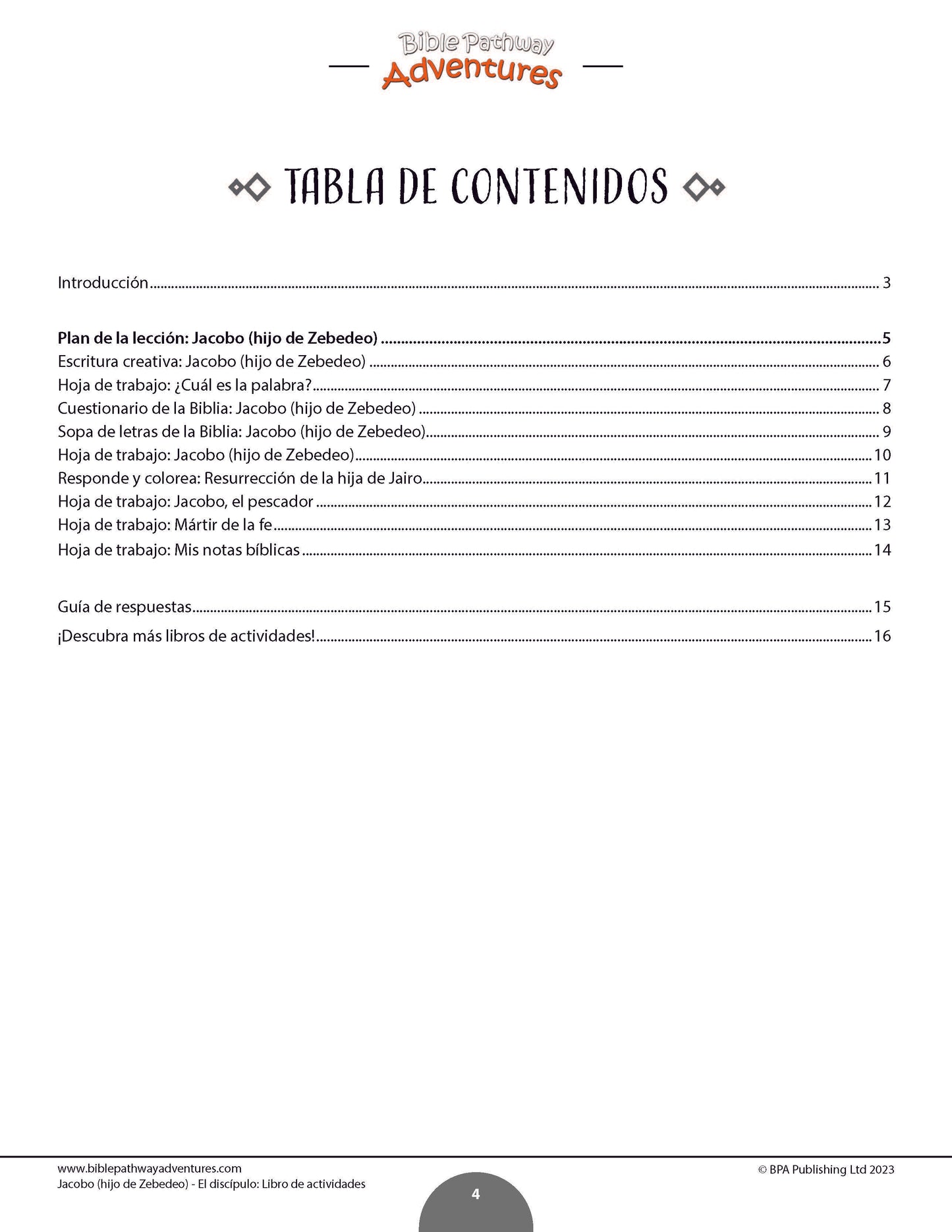 Jacobo (hijo de Zebedeo) - El discípulo: Libro de actividades (PDF)