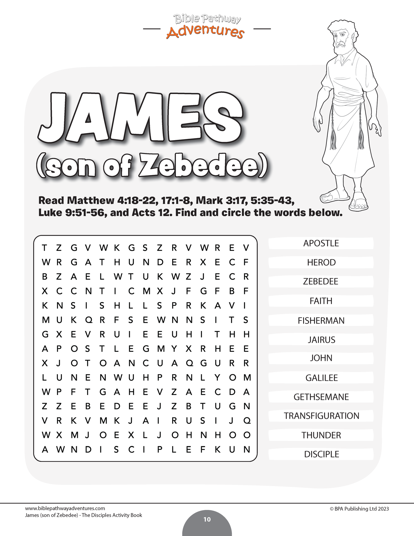 James (son of Zebedee): The Disciple Activity Book (PDF)