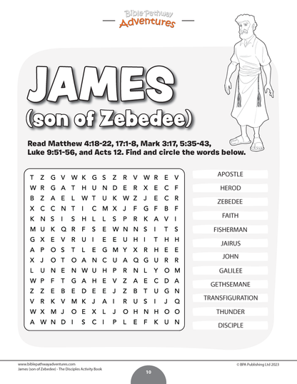 James (son of Zebedee): The Disciple Activity Book (PDF)