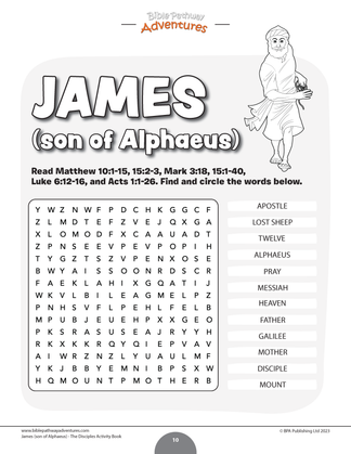 James (son of Alphaeus): The Disciple Activity Book (PDF) – Bible ...