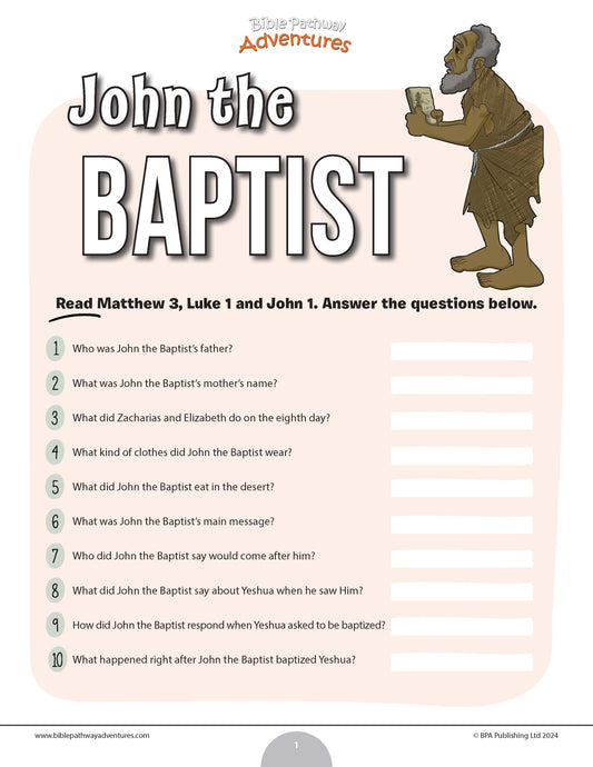 John the Baptist quiz (PDF)