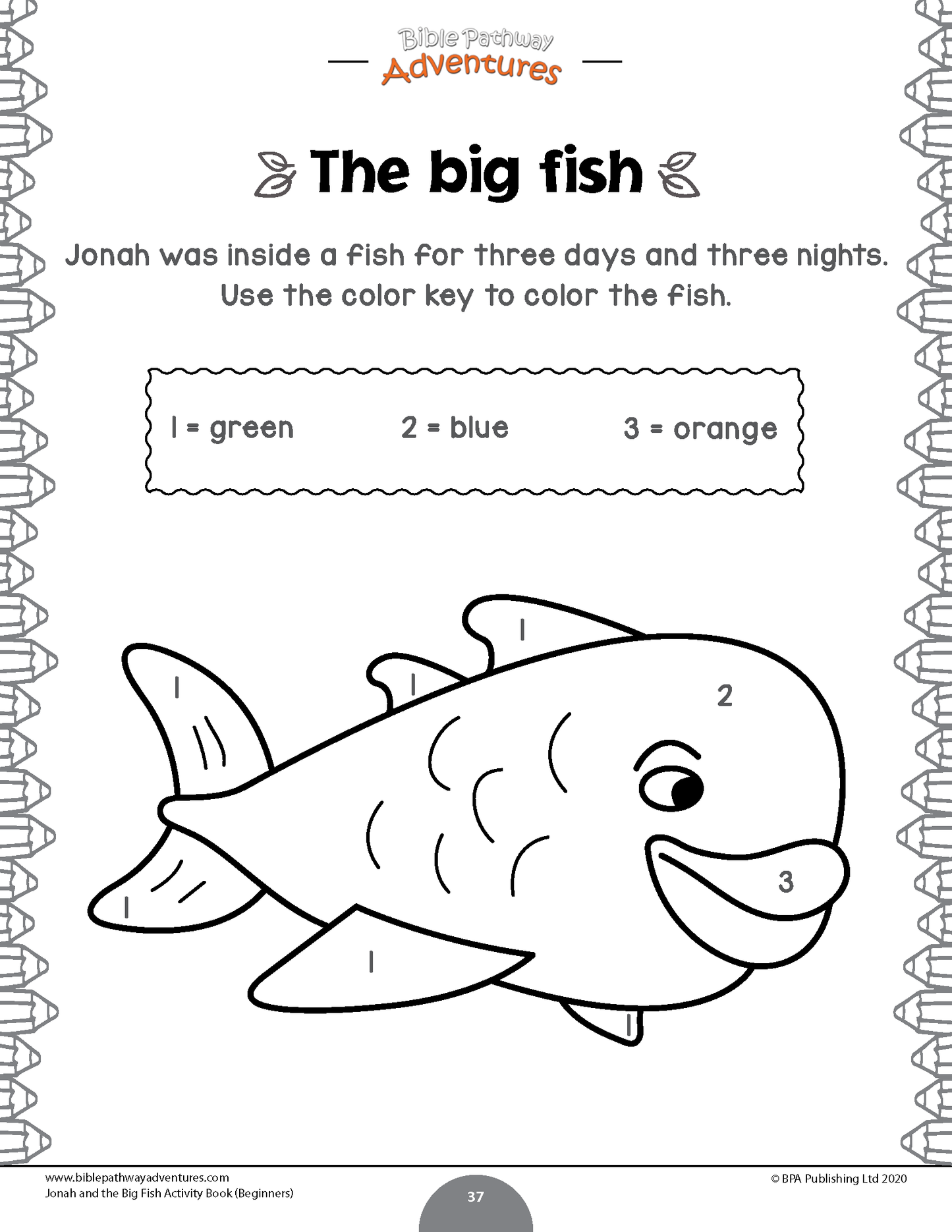 Jonah and the Big Fish Activity Book for Beginners (paperback)