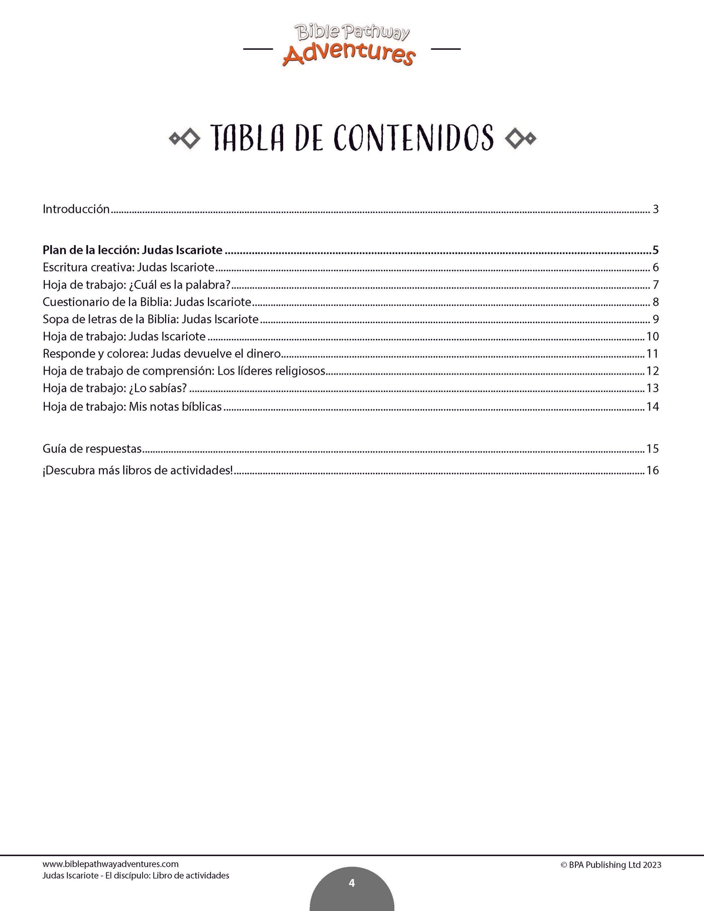 Judas Iscariote - El discípulo: Libro de actividades (PDF)