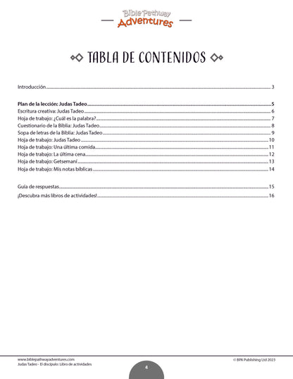 Judas Tadeo - El discípulo: Libro de actividades (PDF)