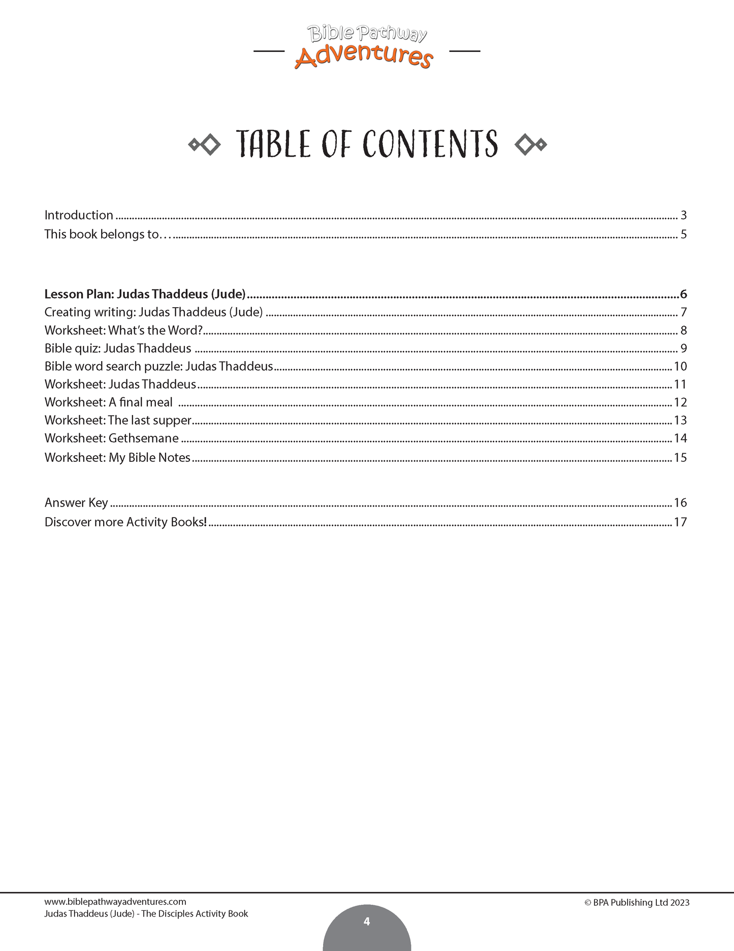 Judas Thaddeus (Jude): The Disciple Activity Book (PDF)