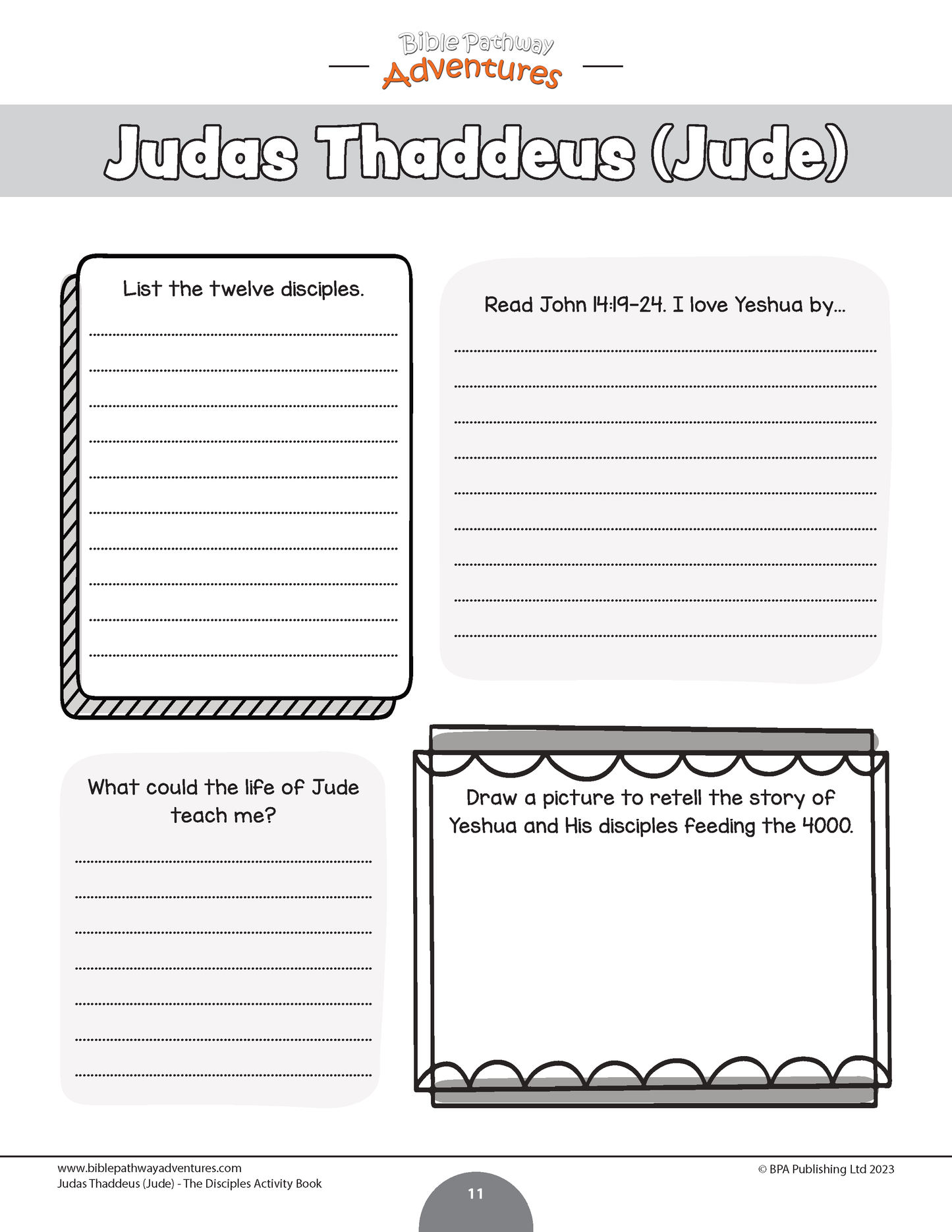 Judas Thaddeus (Jude): The Disciple Activity Book (PDF)