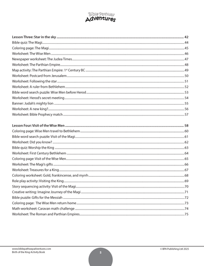 Birth of the King Activity Book